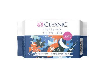 Прокладки гигиенические CLEANIC Soft ночь 4*, 8 шт