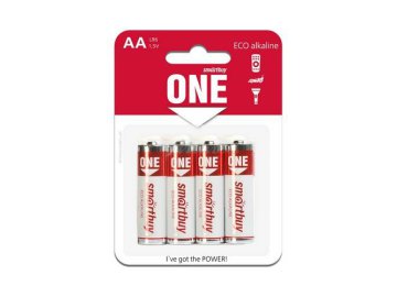 Батарейка алкалиновая SMARTBUY ONE LR6/4B 48/480, арт. SOBA-2A04B-Eco