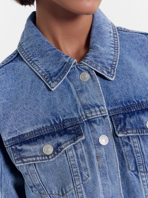 Жакет женский джинсовый голубой, фото 5 из 5