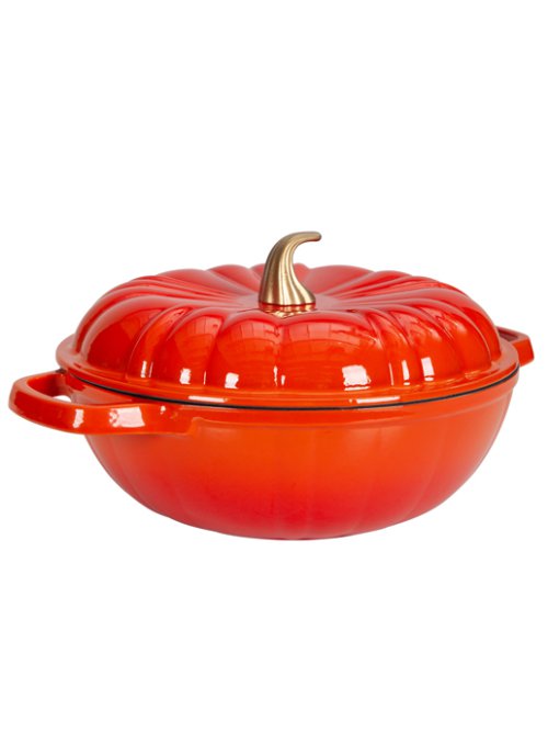Жаровня чугунная эмалированная Pumpkin 4 л, фото 6 из 39