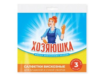 Салфетка хозяйственная Хозяюшка Вискозные 30x34 (3 шт) 0111039350
