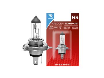 Автолампа галогенная REKZIT H4 24V75/70W P43T Standard блистер 1шт