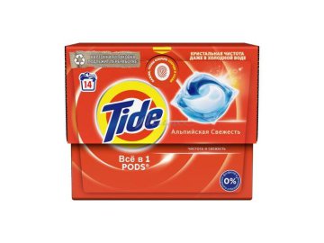 Капсулы для стирки TIDE Альпийская свежесть, 14 шт