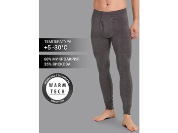 Кальсоны "термо" мужские в цвете темно-серый меланж Марк Формель