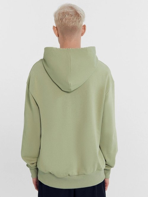 Худи мужское зеленое с печатью, фото 4 из 7