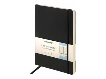 Ежедневник BRAUBERG недатированный Metropolis Ultra 113284 (черный)