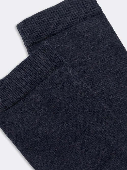 Носки мужские в синем цвете из шерсти с бамбуком, фото 4 из 4