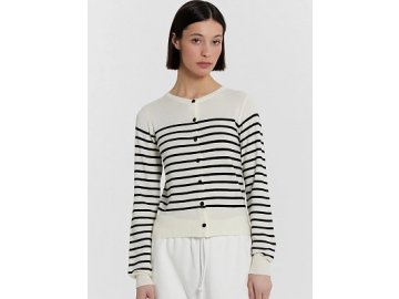 Кардиган женский черный в полоску