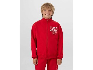 Толстовка для мальчиков красная на молнии