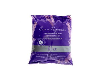 Соль морская для ванн FLIRT природная с экстрактом лаванды, 1 кг
