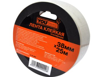 Лента клейкая малярная крепп YOURTOOLS 38ммх25 м