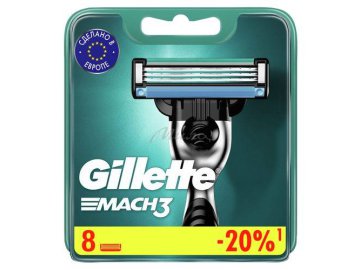 Кассеты для станков GILLETTE Mach3, 8 шт