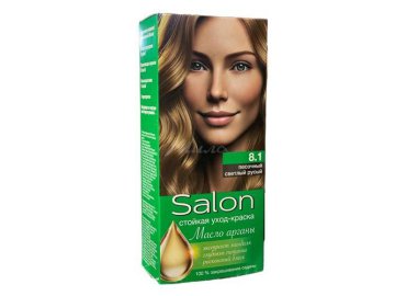 Уход-краска для волос SALON стойкая, тон 8.1 песочный светлый русый