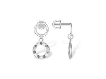 Серьги пусеты Efremov, серебро 925 проба 7 Карат