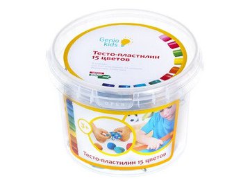 Набор для лепки Genio Kids Тесто-пластилин 15 цветов TA1066V на акции в магазинах 5 элемент