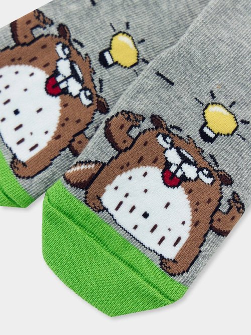 Носки детские с рисунком в виде сурка "Вторник", фото 2 из 2