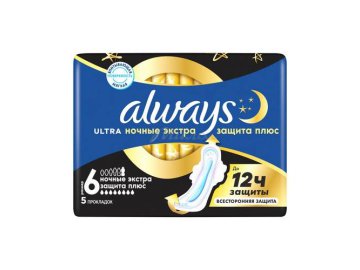 Прокладки женские ALWAYS Ultra Secure Night Plus Single Ароматизированные, 5 шт