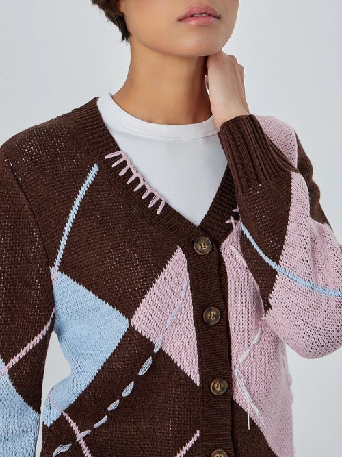 Кардиган женский коричневый, фото 4 из 5