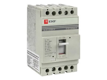 Выключатель автоматический EKF PROxima ВА-99 125/ 16А 3P 25кА