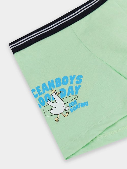 Трусы для мальчиков зеленые с принтом, фото 3 из 9