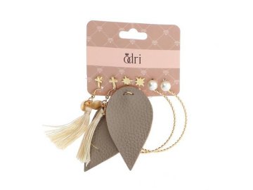 Серьги ODRI, 6 пар, арт. SLW-TCP-147