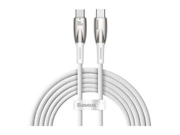 Кабель Baseus Glimmer Series Fast Charging Data Cable USB Type-C - Type-C 100W CADH000802 (2 м, белый)