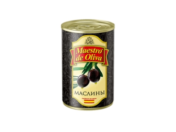 Оливки черные с/к Latrovalis натуральные в рассоле, пастер 350 г