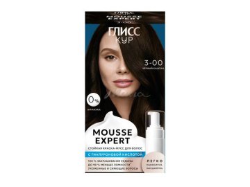 Краска-мусс стойкая для волос ГЛИСС КУР Mousse Expert, тон 3-00, 85 мл