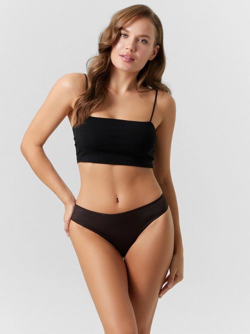 Трусы женские слипы шоколадно-коричневые, фото 1 из 5