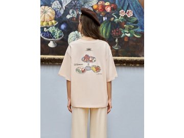 Футболка женская розовая с принтом "Натюрморт, И. Машков"