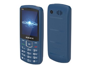 Мобильный телефон Maxvi P33 + ЗУ WC-112 (синий)