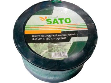 Шнур косильный нейлоновый 3,0мм х167м круглый SATO TECHNO (3LB)
