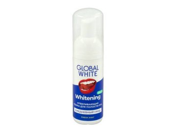 Мила акции Миоры - Пенка для полости рта GLOBAL WHITE Whitening Foam Oral Care отбеливающая, 50 мл