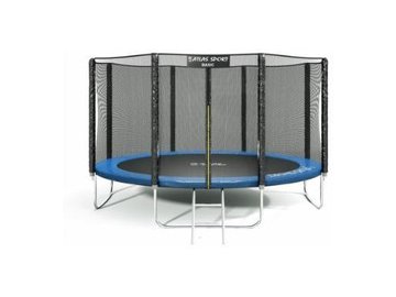 Батут пружинный ATLAS SPORT 12ft-4 Basic blue (с защитной сеткой и лестницей) на акции в магазинах 5 элемент