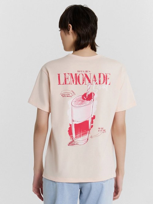 Футболка женская розовая с принтом "Lemonade", фото 2 из 35