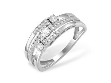 Кольцо декоративное Efremov, серебро 925 проба, вставка фианит