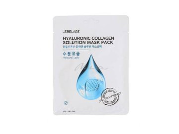 Маска для лица LEBELAGE Hyaluronic Collagen Solution Mask Pack с коллагеном и гиалуроновой кислотой тканевая, 25 г
