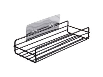Полка для ванной ILLU подвесная, металл 27x11 (черная) 240305-15A на акции в магазинах Ома