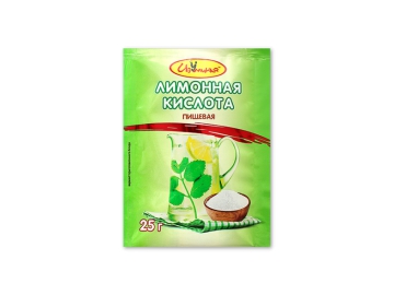 Кислота лимонная Изуминка  пищ добавка  25 г пак в Барановичах Корона