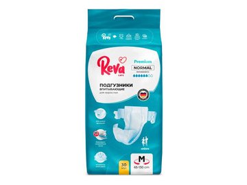 Подгузники на липучках для взрослых Reva Care Normal M, 30 шт