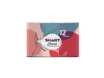 Туалетная бумага SMART 2 слоя, 12 рулонов