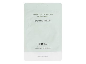 Маска тканевая для лица NEXTBEAU Hemp Seed Solution Sheet Mask Calming & Rel успокаивающая и восстанавливающая в Дятлово Мила