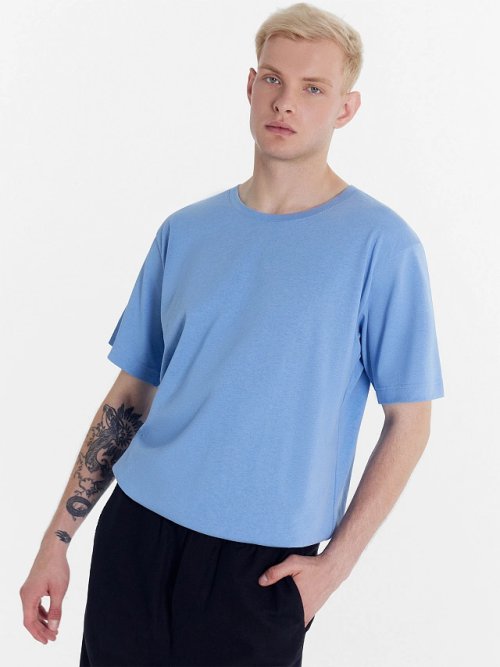 Футболка мужская светло-синяя, фото 5 из 5