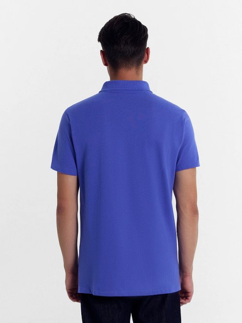 Джемпер-поло хлопковый в голубом оттенке, фото 2 из 6