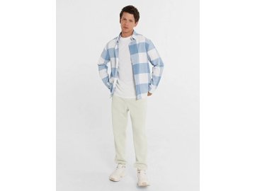 Теплые брюки в оттенке "морская пена" с лаконичным принтом Марк Формель