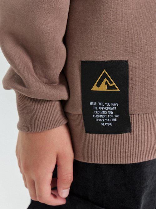 Худи для мальчиков таупово-бежевый с печатью, фото 7 из 7