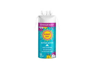 SUNNY DAY Ватные диски 80 шт в Слуцке Три цены