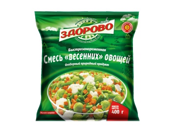 Смесь Живи здорово Весенние овощи замороженные 400 г в Пинске Санта