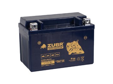 Мотоциклетный аккумулятор ZUBR Premium YTX9-BS L+ (9 А·ч)