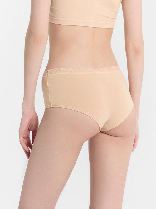 Трусы женские шорты в бежевом цвете, фото 5 из 8